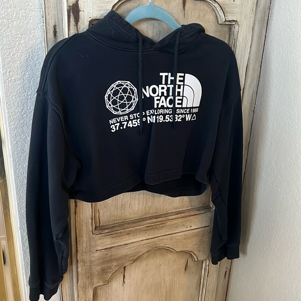 North Face Crop Top Hoodie Medium